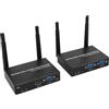 EXVIST H.265 1080P Wireless VGA Extender - Trasmettitore e ricevitore HDMI + VGA, trasmissione a lungo raggio di 656 piedi (200 m) per streaming video di alta qualità
