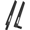 HighZer0 Electronics Antenna Wi-Fi dual band da 10 dBi nera e nera (2,4 GHz/5 GHz-5,8 GHz) con connettore maschio SMA per fotocamera wireless, router, hotspot - confezione da 2