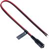 Keple Cavo di prolunga di alimentazione DC Femmina 2,5mm / 5,5mm Socket to Bare End Jack Pigtails Cavo connettore compatibile con CCTV, IP Camera, DVR, LED Strip, Sorveglianza, Monitor 0,3m