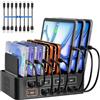 sccvee Stazione di ricarica USB, 16 porte 150W, con separatore rimovibile, hub di alimentazione USBC, compatibile con iPhone 16/15, Samsung Galaxy S25/S24, Google/Tablet/altri dispositivi USB