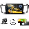 Fuluku 4+64G Android Autoradio per Toyota RAV4 2013 2014 2015 2016 2017 2018 2019 con Wireless Carplay&Android Auto, 10,1'' IPS Touch Screen Radio Bluetooth 5.0/GPS/Telecamera posteriore/FM/WiFi/SWC