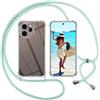 ISOI Cover con Cordino per Oppo Reno 15 Pro 5G, Custodia Trasparente con Collana Tracolla Laccio Collo Ultra Sottile Morbido TPU Silicone Antiurto AntiGraffio Case, Verde