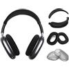 YieJoya 4 custodie protettive compatibili con AirPods Max Cover - antigraffio cover accessori protezione per cuffie AirPods Max (Nero)