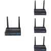 EXVIST Kit extender VGA wireless EXVIST con 3 ricevitori e uscita HDMI, 1080P@60FPS, codifica H.265, portata 656 piedi, trasmissione wireless VGA-HDMI per PC, laptop, PS4