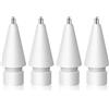 MEKO 4 punte di ricambio per Apple Pencil 1/2a generazione, USB-C e Apple Pencil Pro e Logitech Crayon, 0,72 mm, punta di ricambio ad alta sensibilità e resistente all'usura, colore bianco