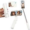 Paicreate Mini Selfie Stick con Connessione Wireless Bluetooth Stabilizzazione dell Immagine Estensibile Fino a 72 cm Regolazione a 360 gradi Texture In Pelle Antiscivolo Compatibile con Apple-Android Sistemi