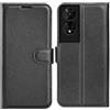 Generico Custodia Compatibile con TCL 50 5G / TCL T613K-2ALCA112 COVER stand flip LIBRO gel silicone CASEV matte PORTAFOGLIO Protezione ANTIURTO schermo magnetica eco pelle porta carte vano card (NERO)