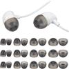 Ouligay 12 paia di tappi per le orecchie di ricambio, in silicone, colore nero, compatibili con la maggior parte delle cuffie in-ear, 4 misure (XS/S/M/L)