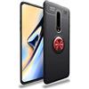 SORAKA Cover per OnePlus 8 5G con anello,Custodia in Silicone Morbido Cover Anti-Impronta Ultrasottile con piastra metallica per Supporto Auto Smartphone Magnetico