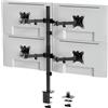 VonHaus Supporto Monitor Scrivania 13-32, Supporto Monitor per Quattro Schermi, Altezza Regolabile, Facile da Assemblare - Braccio VESA 75x75 & 100x100mm, Rotante e Inclinabile