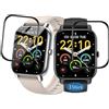 Frgnie Proteggi schermo compatibile con Nerunsa P66D Smartwatch 1.85'' (3 pezzi) Proteggi schermo curvo 3D a copertura totale, custodia protettiva per schermo