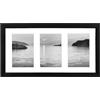 Americanflat Cornice 10x15 cm Nero - Portafoto da Parete Multiplo da 20x36 cm con Passepartout per 3 Foto 10x15 cm - Cornice Foto Multiple con Vetro Infrangibile