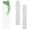 Relaxdays Grigliato in Legno per Rampicanti, 180x60 cm, Set 3 Tralicci Allungabili Piante da Giardino e Balcone, Bianco