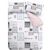 Catherine Lansfield Sleep Dreams - Set copripiumino, 2 pezzi, singolo, facile da pulire, colore: Fard