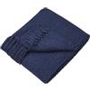 Drift Home - Hayden - Coperta 100% cotone riciclato, 130 x 180 cm, colore blu navy