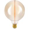 Eglo Lampadina LED E27 a intensità variabile, dimmerabile tramite interruttore, forma vintage sfera, color ambra, 2 watt, 100 lumen, luce bianca calda, 1800 K, Edison G125, Ø 12,5 cm