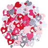 Rayher Motivi Feltro Cuore Misto Adesivo, Colori Misti, 1.7+4 cm, Busta Blister 105 Pezzi, 43000999