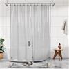Barossa Design Fodera per tenda da doccia, in polietilene vinil acetato trasparente di alta qualità, con 3 magneti e occhielli in metallo, impermeabile, leggera, dimensioni standard, per bagno, nero