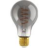 Eglo LED E27 dimmerabile, lampadina LED a spirale, lampada vintage nero-trasparente in design retrò, 4 Watt, 100 Lumen, illuminante bianco caldo, 2000k, Edison A75, Ø 7,5 cm