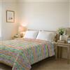 Italian Bed Linen Trapuntino Estivo Linea BASIC Made in Italy Copriletto Stampato in Morbida Microfibra - Trapunta Primavera Estate Mezza Stagione - Fez, Matrimoniale 250x240cm