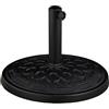 Relaxdays Base per Ombrellone, per Aste da 38-48 mm, Basamento per Parasole, per Giardino, Terrazza e Balcone, Nero