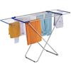 Relaxdays Stendibiancheria Allungabile, Pieghevole, Acciaio, Filo Stendi Biancheria 13,6 m,Stendino 97x176x55 cm,Argento