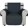 Ystyle Copridivano 1 Posto Con Braccioli, Copridivano Natalizio Antigraffio Gatto, Copripoltrona Universale, Copridivani Antiscivolo, Sofa Cover Per Cani, Copri Divani Antimacchia, Grigio Scuro
