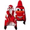 Disney Cars Telo Mare Cotone, Asciugamano Bambini Lightning McQueen, Asciugamano Con Cappuccio Per Bambini, Rosso One Size