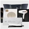 GHD PHON GHD HELIOS BIANCO + PIASTRA GHD CHRONOS BIANCA + LACCA GHD + BORSA GHD