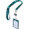 Avery Italia Kit R4828HT-1 porta badge + cordoncino + avvolgibile tropicale, porta badge in PVC & ABS 110x68mm contiene 2 carte 55x68mm, cordoncino in Pet riciclato 440x20mm, avvolgibile con filo 80cm