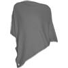 Equitatus1991 Poncho Equitazione Donna Misto Cashmere Intrecciato Grigio e Bianco Perla