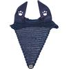 Equitatus1991 Cuffia Cavallo Lunga in Maglia Navy e Argento