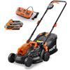 FUXTEC 40V Akku Rasenmäher FX-E1RM20 SET mit 2 x Akku 2Ah, Doppel-Ladegerät 2,4A