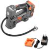 FUXTEC 20V Akku Kompressor FX-E1CI20 SET mit 1 x Akku 2Ah, 1 x Ladegerät 1A