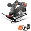 FUXTEC 20V Akku Handkreissäge FX-E1CS20 SET mit 1 x Akku 4Ah, 1 x Ladegerät 1A