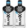 Blanx, Collutorio Sbiancante Black, per Igiene Orale, Colluttorio Antimacchia e Sbiancante, con Licheni Artici naturali, Zinco PCA e Carboni Attivi 100% Naturali, Ripara-Smalto, Formato 500 ml