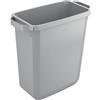 DURABLE Bidone grigio DURABIN rettangolare in PP con maniglie per il trasporto 60 lt Dur