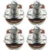 FLEOR Potenziometro conico audio A500K Full Size per chitarra controllo volume tono pentole Dia24mm L18mm Lungo zigrinato Split Shaft