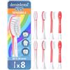 demirdental testine per Philips Sonicare Kids testina per bambini, per i primi denti permanenti, bambini da 7 a 10 anni, corrisponde a HX6048 HX6043, Arancione, set da 8