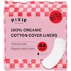 Pixie Cup Pixie Salvaslip in Cotone Biologico per Donna - Salvaslip Regular Confezionati Singolarmente - Assorbenza Leggera e Ultra Sottili - Compostabili - 44 Pezzi