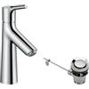 hansgrohe Talis S Miscelatore monocomando lavabo 100 con saltarello, cromo, 72020000