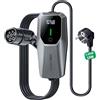 VDLPOWEREU Caricabatterie Elettrico per Auto, 3,6 KW /15M EV Caricatore Tipo 2, Cavo Ricarica Veicolo Elettrico 6-16 A con Spina EU Schuko, terminale di Ricarica monofase IP65 (IEC 62196-2)