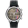 Timex Marlin Chronograph Tachymeter TW2W98900 - Orologio da uomo da 40 mm, cinturino in pelle nera con quadrante marrone chiaro e cassa in acciaio inox