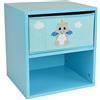 Fun House LEON LE DRAGON Chevet avec un tiroir +- 36 x 33 x 30 cm pour enfant