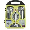 C-line TEKNA PRO Set 7 Pezzi chiavi a cricchetto a testa snodata da 8 a 19 mm