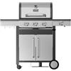 Black & Decker BLACK + DECKER BXOG12950E Barbecue Inox a Gas GPL con 3 bruciatori + 1 fornello laterale