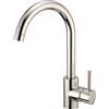 Crolla Miscelatore Crolla Modello Ginger ART.7780 Cromato Inox monocomando lavello con bocca girevole 360°