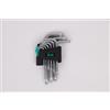 C-LINE Set 9 Chiavi esagonali Torx, Chiave al cromo vanadio
