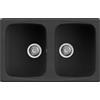 Elleci Master 350 Lavello in Granitek colore Nero 79x50 2 vasche