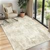 INOVADAY 90x150 cm Tappeto Lavabile in Lavatrice Tappeti Moderno Astratto Beige